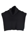 The Row Ribbed Turtleneck Collar In Black