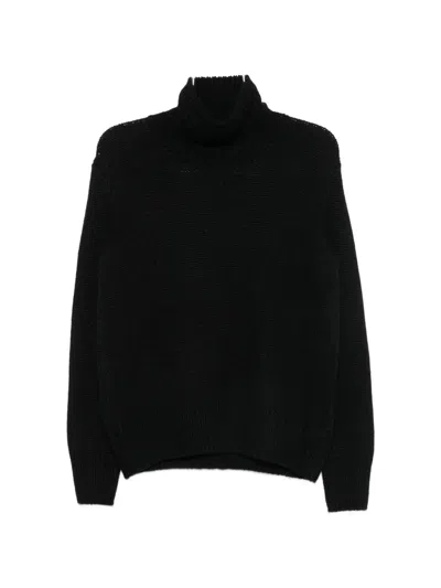 The Row Ribbed-knit Roll-neck Sweater In Black
