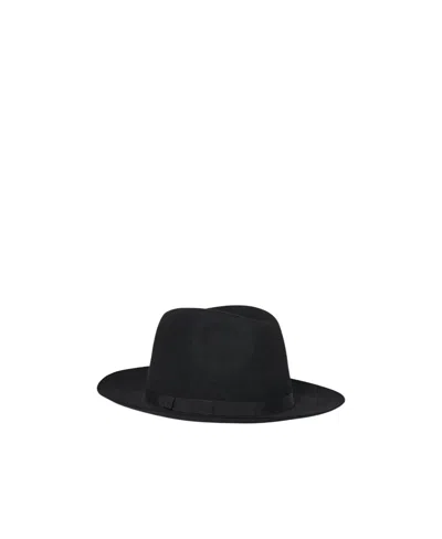 The Row Ribbon Decorated Hat In Black