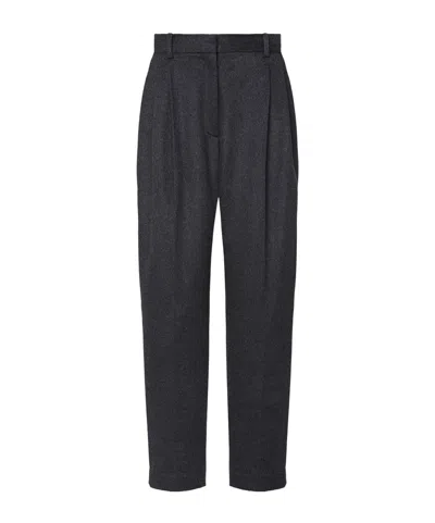The Row Igor Pleated Straight-leg Pants In Black
