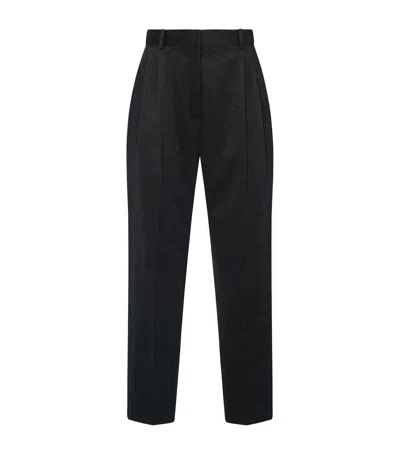 The Row Igor Pleated Straight-leg Pants In Black