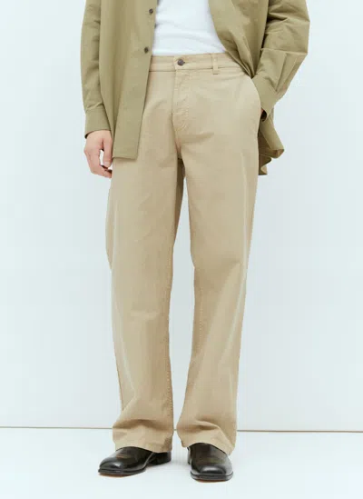 The Row Riggs Twill Pants In Beige