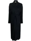 Shop The Row Rimbaud Cotton Belted Coat In Blue