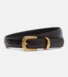 The Row Ring Leather Belt In Black