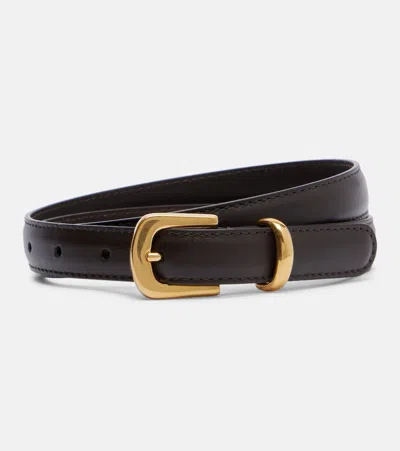 The Row Ring Leather Belt In Black