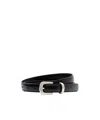 The Row Ring Leather Belt In Black