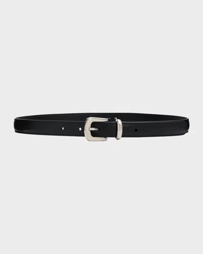 The Row Ring Leather Belt In Black