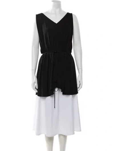 Pre-owned The Row 'risia' V-neck Tunic W/ Tags In Black