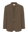 The Row Ritchie Slim-fit Unstructured Cotton Suit Jacket In Khaki
