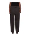 The Row Roan Pleated Casual Pants In Black