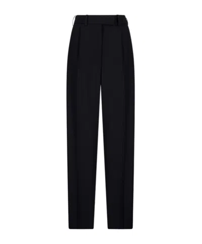 The Row Roan Straight-leg Trousers In Blue