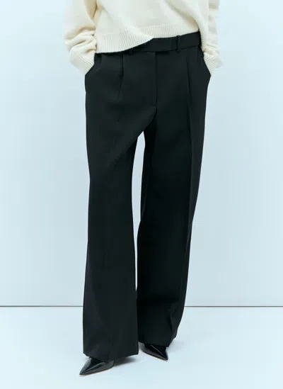 The Row Roan Wool Pants In Black