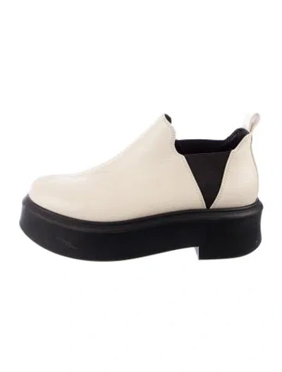 Pre-owned The Row Robbin Leather Chelsea Boots In Neutral