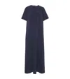The Row Row Maxi Gress Robi Black In Navy