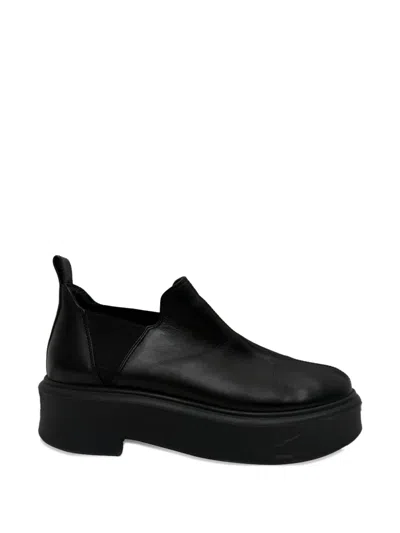 Pre-owned The Row Robin Flatform Ankle Boots In Black