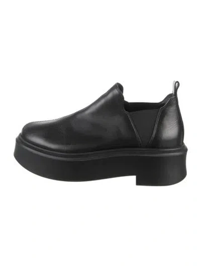 Pre-owned The Row Robin Leather Chelsea Boots In Black