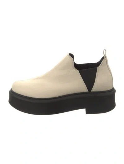 Pre-owned The Row Robin Leather Chelsea Boots In Neutral
