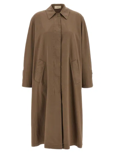 The Row Rocco Coats And Trench Coats Gray In Brown