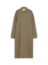 The Row Rocco Cotton And Cashmere Coat In Green