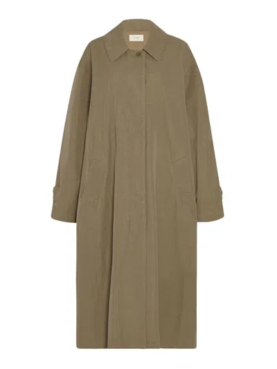 The Row Rocco Cotton And Cashmere Coat In Brown