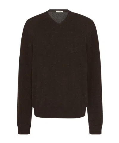 The Row Rod Cashmere Sweater In Brown