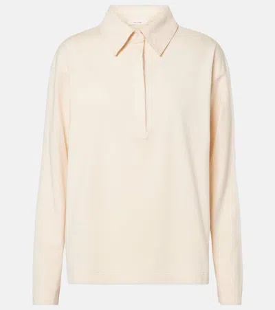 The Row Roddie Cotton Jersey Polo Shirt In Clay