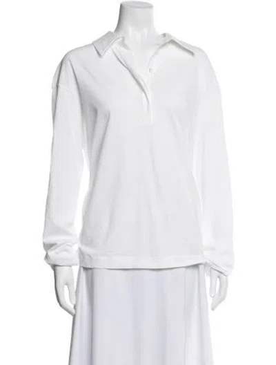 Pre-owned The Row Roddie Long Sleeve Polo In Neutral