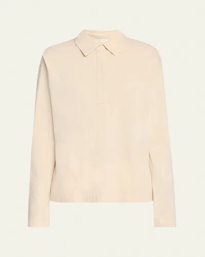 THE ROW RODDIE LONG SLEEVE POLO TOP