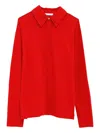 The Row Roddie Polo Top In Red