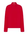The Row Roddie Brushed Cotton-jersey Polo Shirt In Red