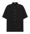 The Row Rodolfo Short-sleeve Button-up Shirt In Black