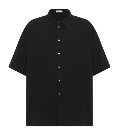 The Row Rodolfo Cotton-silk Shirt In Black