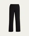 The Row Roger Wool-silk Twill Straight-leg Pants In Black
