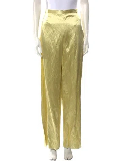Pre-owned The Row Rogina Wide Leg Pants In Yellow