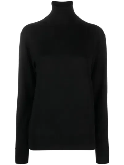 The Row Roll-neck Wool-blend Jumper In Black