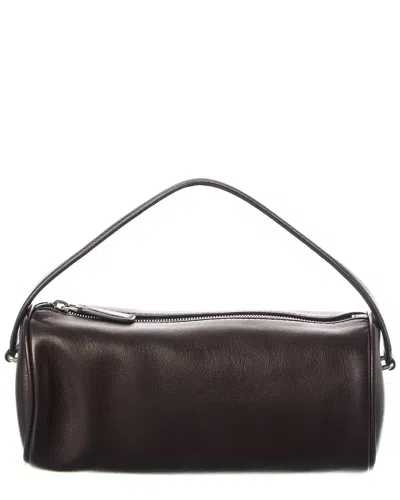 The Row Round 90's Leather Clutch In Black