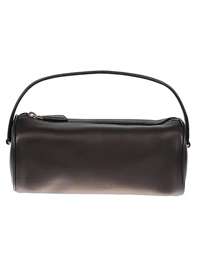 The Row Round 90's Leather Handbag In Black
