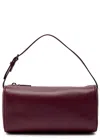 The Row Round 90's Leather Top Handle Bag In Burgundy