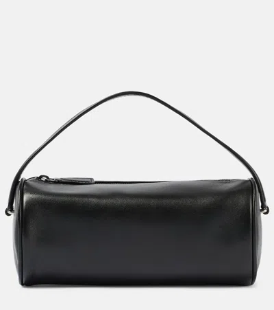 The Row Round '90s Leather Tote Bag In Black