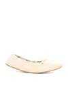 The Row Awar Elasticated Satin Ballet Flats
