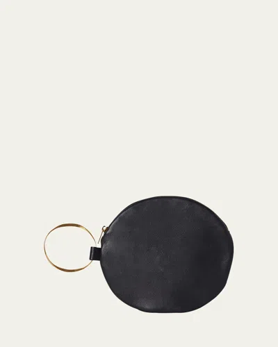 THE ROW ROUND BRACELET WRISTLET IN SOFT NAPA LEATHER