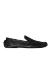 The Row Round Head Loafer Shoes In Black