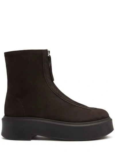 THE ROW ROUND-HEAD SHORT BOOTS