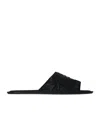 The Row Frances Slipper Open Toe Flats In Black