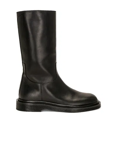 The Row Ranger Tubo Leather Boots In Black