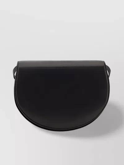 The Row Round Lambskin Shoulder Bag Buckle Detail