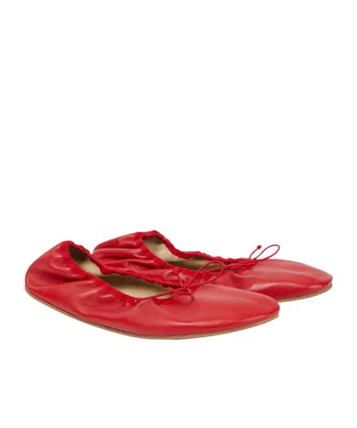 THE ROW ROUND LEATHER BALLET FLATS