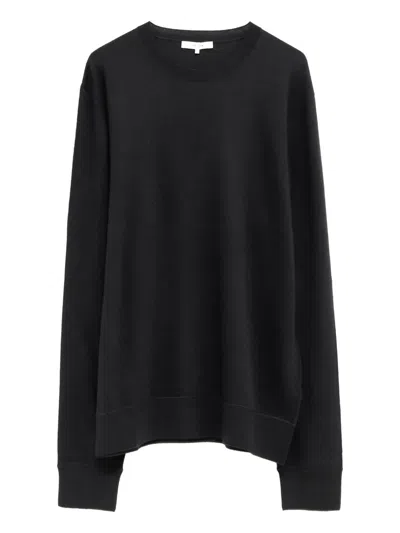 The Row Round-neck Cashmere Sweater In Black