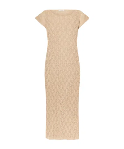 The Row Round Neck Dress In Neutral
