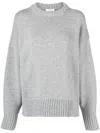 The Row Round-neck Long-sleeve Jumper In Gray